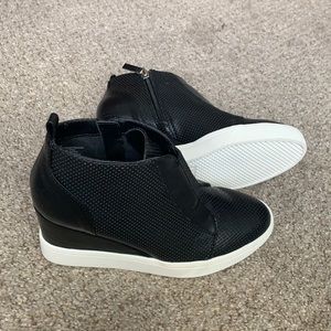 Black high top wedges